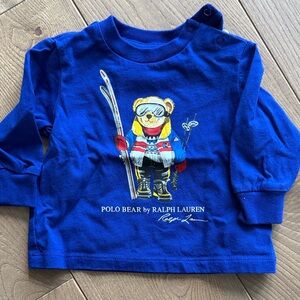 Polo by Ralph Lauren Kids Royal Blue Bear Graphic Tee